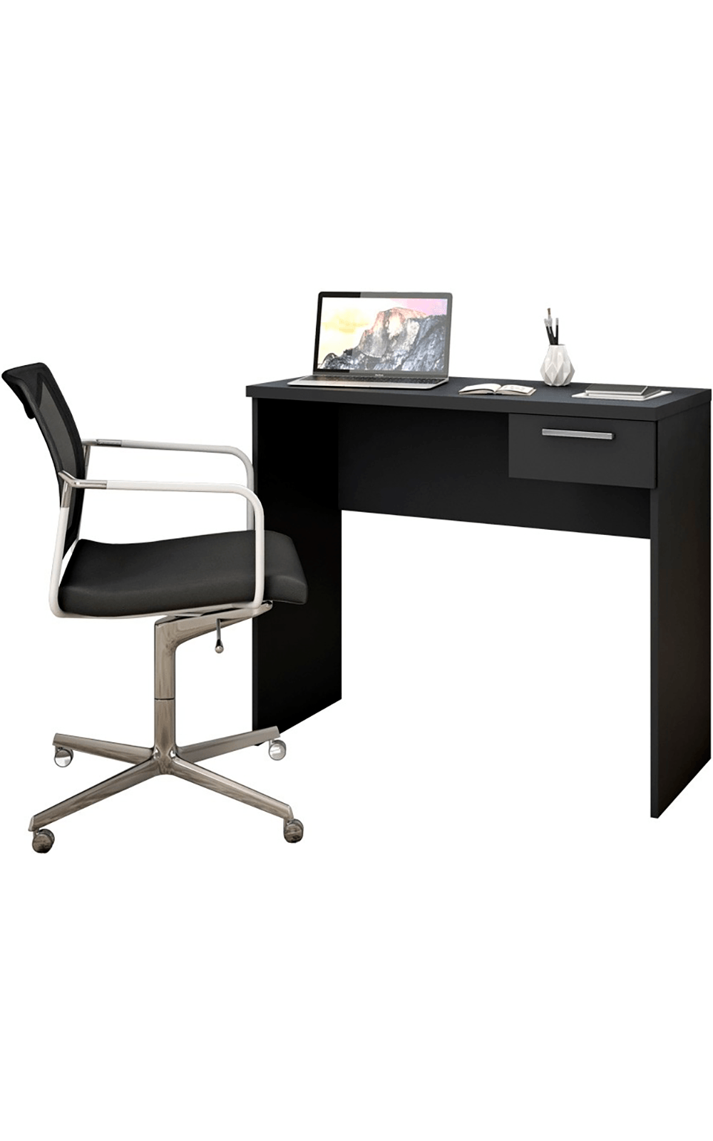 Mesa para Computador em MDP, 1 Gaveta, Puxador de Alumínio - Office NT 2000
