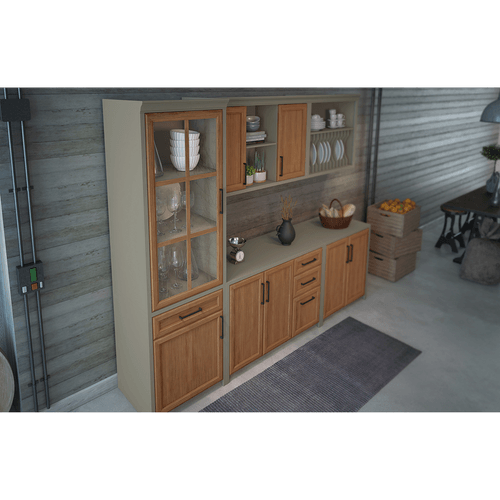 Paneleiro em MDF , 2 Portas, 1 Gaveta, 3 Prateleiras - Camponesa - Fendi Menor preço em Paneleiro em MDF , 2 Portas, 1 Gaveta, 3 Prateleiras - Camponesa - Fendi