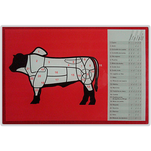 Tábua Retangular Cortes do Boi Dynasty, Vidro - 16279 Menor preço em Tábua Retangular Cortes do Boi Dynasty, Vidro - 16279