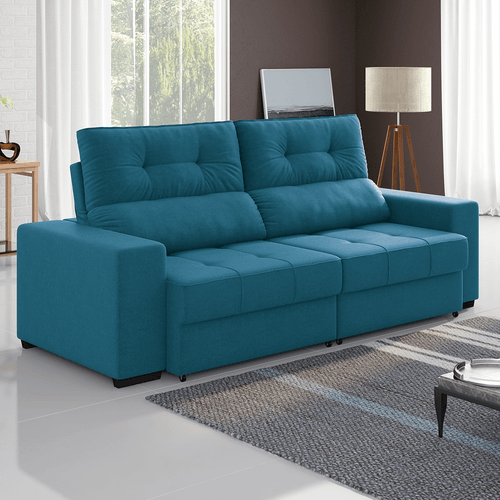 sofa 4 lugares reclinavel assento em espuma d 33 pes e rodizios tirreno