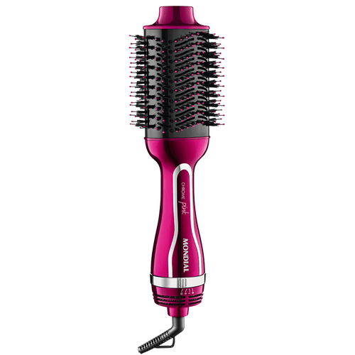 Escova Secadora Chrome Pink Mondial, 1200W, Revestimento Cerâmico, Cabo Giratório 360 - ES-04 Menor preço em Escova Secadora Chrome Pink Mondial, 1200W, Revestimento Cerâmico, Cabo Giratório 360 - ES-04
