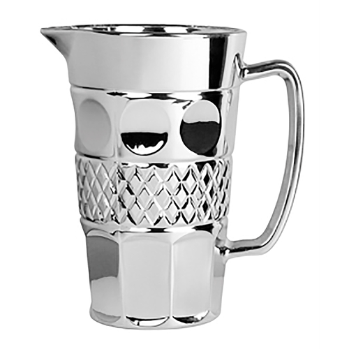 Jarra Geometric Bon Gourmet, 1L, Vidro, Prateado - 28198 Menor preço em Jarra Geometric Bon Gourmet, 1L, Vidro, Prateado - 28198