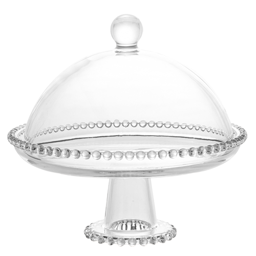 Prato Cristal Pearl Wolff, Com Pé e Tampa, 20x18cm - 28272 Menor preço em Prato Cristal Pearl Wolff, Com Pé e Tampa, 20x18cm - 28272