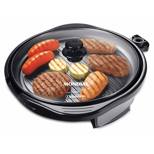 Grill Mondial Cook & Grill 40 Premium, 1200W, Coletor de Gordura, Grelha Removível, Preto - G-03 Menor preço em Grill Mondial Cook & Grill 40 Premium, 1200W, Coletor de Gordura, Grelha Removível, Preto - G-03