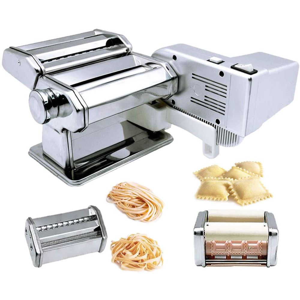 Shule Pasta Maker Machine Includes Motor Hand Crank and Multifunctional  Rollers for Pasta Ravioli - Novo Mundo