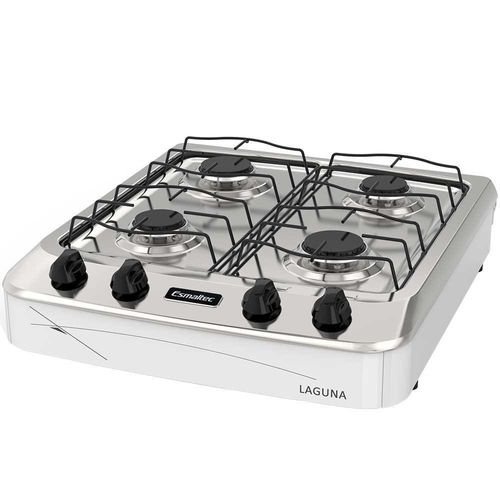 Fogao de Mesa 4 Bocas Esmaltec Laguna - Branco - Sem Voltagem Menor preço em Fogao de Mesa 4 Bocas Esmaltec Laguna - Branco - Sem Voltagem