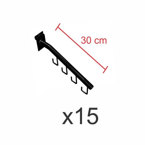 Kit com 15 ganchos rt para bolsas e cintos preto de 30 cm para painel canaletado Menor preço em Kit com 15 ganchos rt para bolsas e cintos preto de 30 cm para painel canaletado