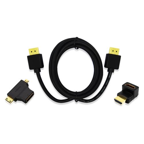 Kit HDMI com Cabo 1.4 1,8M e Adaptador T e L WI289 Menor preço em Kit HDMI com Cabo 1.4 1,8M e Adaptador T e L WI289
