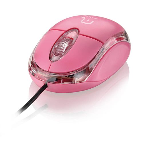 Mouse Multilaser Classic USB Rosa - MO002 Menor preço em Mouse Multilaser Classic USB Rosa - MO002