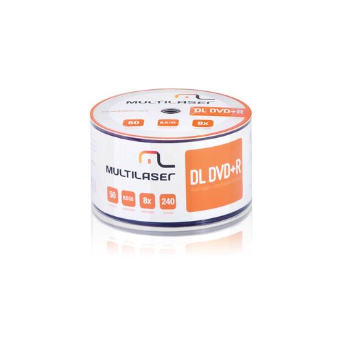 Midia DVD-R Shrink Imprimível com 50 Unidades Multilaser - DV047 Menor preço em Midia DVD-R Shrink Imprimível com 50 Unidades Multilaser - DV047