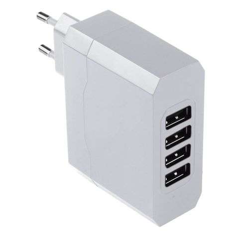 Carregador USB de Parede Multilaser, 4 Portas, Portátil, Birolt, Branco - CB076 Menor preço em Carregador USB de Parede Multilaser, 4 Portas, Portátil, Birolt, Branco - CB076