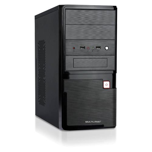 Gabinete Multilaser 2 Baias com Fonte200W Preto Escovado GA145 Menor preço em Gabinete Multilaser 2 Baias com Fonte200W Preto Escovado GA145