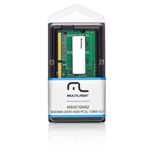 Placa de Memória Multilaser Sodimm DDR3 4GB PC3L-12800 - MM420 Menor preço em Placa de Memória Multilaser Sodimm DDR3 4GB PC3L-12800 - MM420