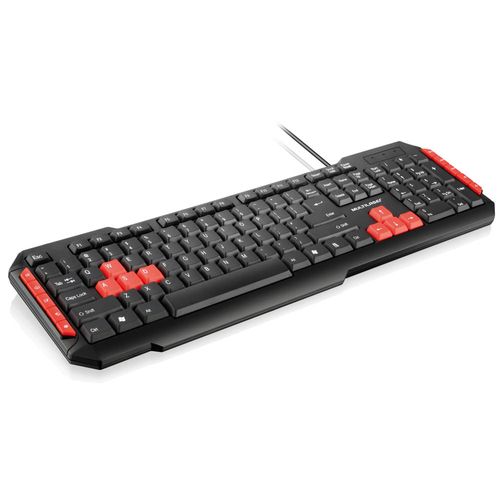 Teclado Multimídia Multilaser Gamer Red Keys USB - TC160 Menor preço em Teclado Multimídia Multilaser Gamer Red Keys USB - TC160
