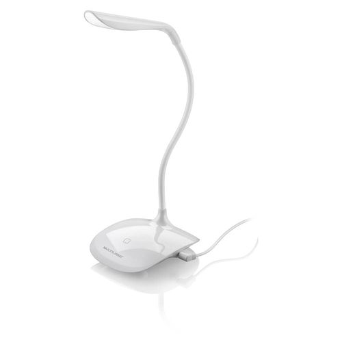 Luminária LED USB Branca Multilaser - AC274 Menor preço em Luminária LED USB Branca Multilaser - AC274