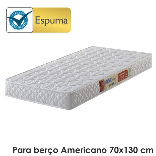 Colchão para Berço Padrão Americano D18 Branco - Antiácaro, Antifungo e Antialérgico - 70x130x10cm Menor preço em Colchão para Berço Padrão Americano D18 Branco - Antiácaro, Antifungo e Antialérgico - 70x130x10cm