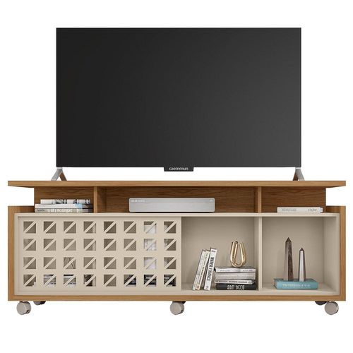 Rack Bancada Para TV Até 65 Pol. 1 Porta Orion Buriti/Off White - Caemmn Menor preço em Rack Bancada Para TV Até 65 Pol. 1 Porta Orion Buriti/Off White - Caemmn