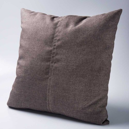 Almofada Quadrada Efeito Costura Pespontada em Linho - Enchimento 100% Fibra Siliconizada Menor preço em Almofada Quadrada Efeito Costura Pespontada em Linho - Enchimento 100% Fibra Siliconizada