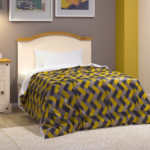 Cabeceira para Solteiro Smile - MDF e Madeira Maciça - Creme/Pinus Menor preço em Cabeceira para Solteiro Smile - MDF e Madeira Maciça - Creme/Pinus