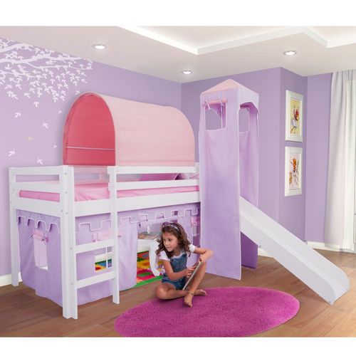 Cama com escorrega menina Clearance