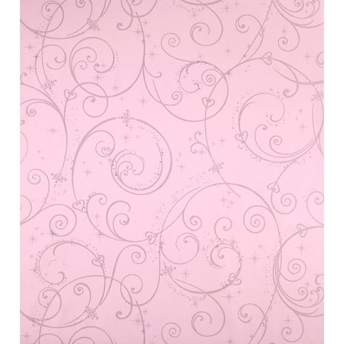 Papel De Parede Princesas Rosa Disney Com Glitter York Novo Mundo