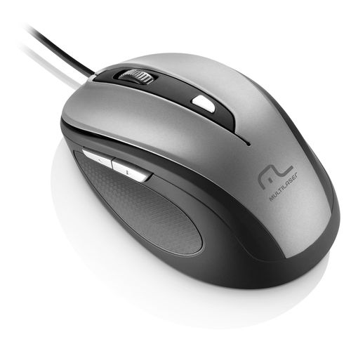 Mouse Multilaser Comfort 6 Botoes Cinza e  Usb Preto - MO242 é boa?