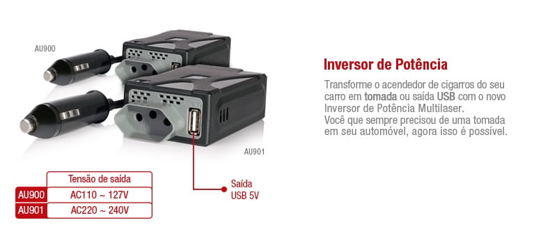 Inversor de Potencia 220V Multilaser
